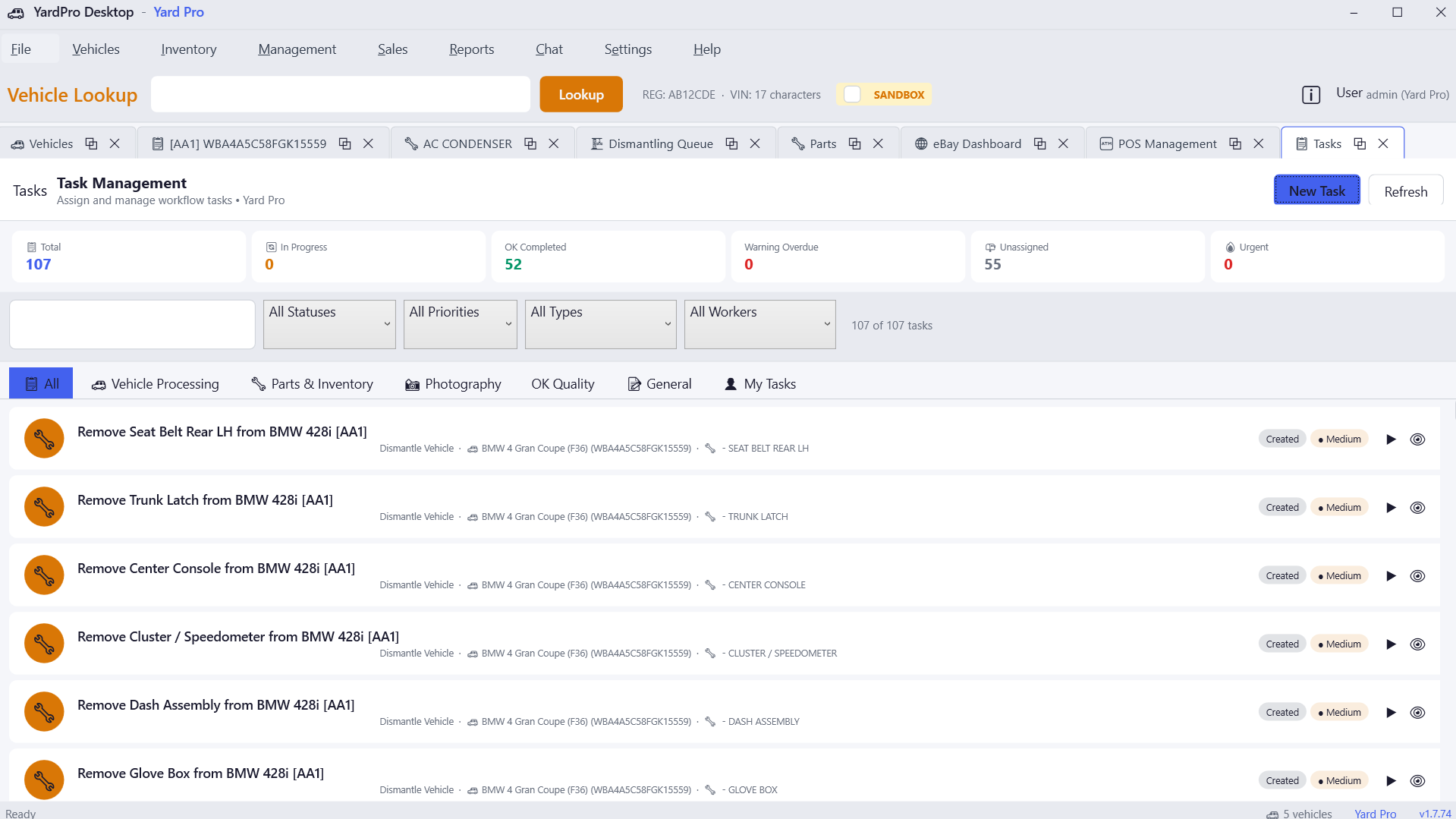 YardPro Task Management — Worker assignment and tracking